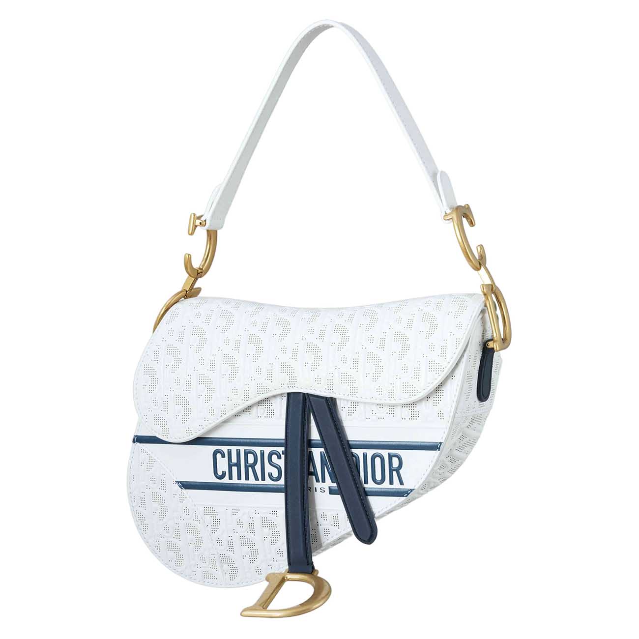 CHRISTIAN DIOR(USED)크리스찬디올 레더 새들백 미듐